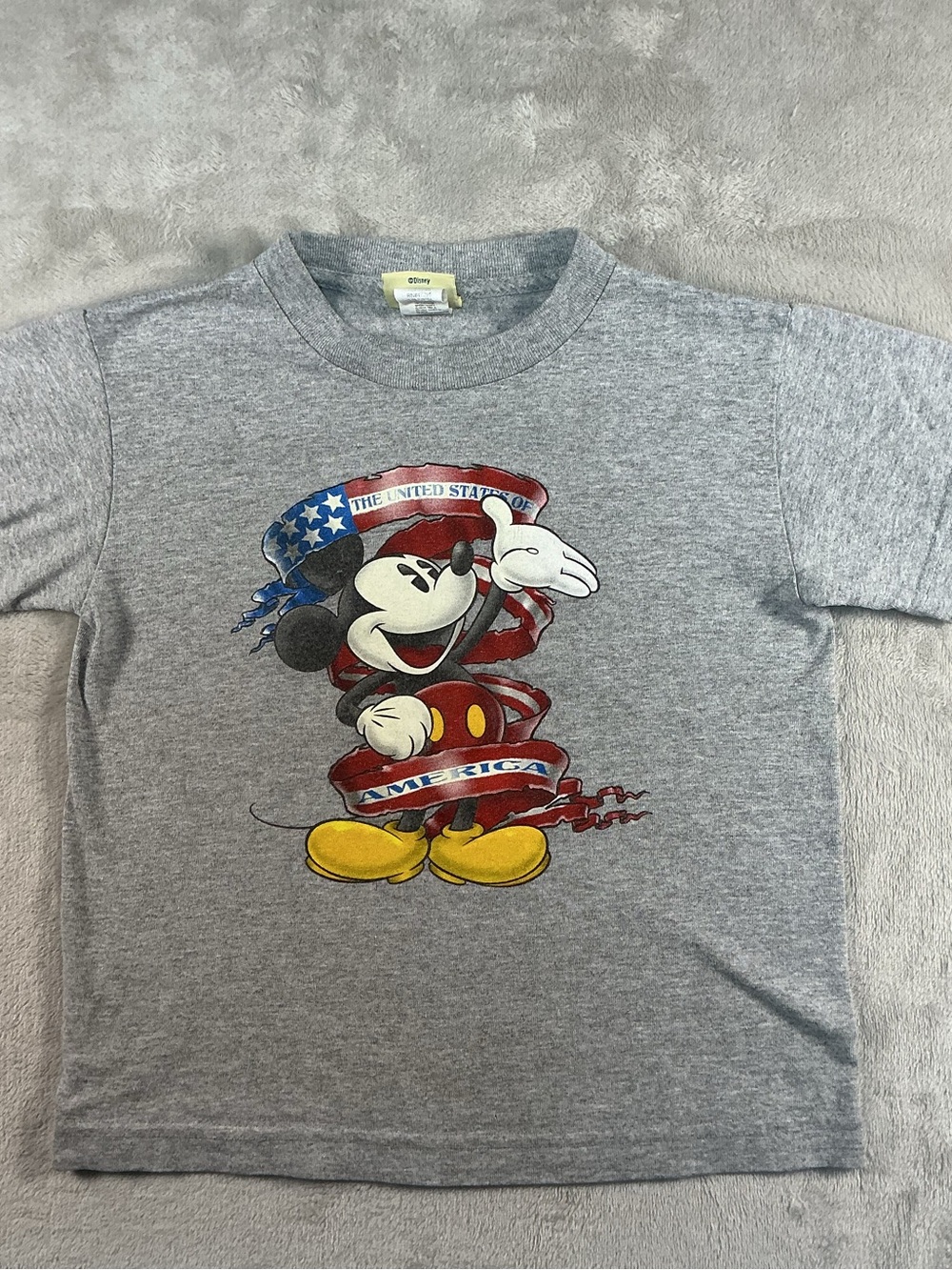 Kids Vintage Mickey Mouse The United States Of America Small 5/7 T-shirt